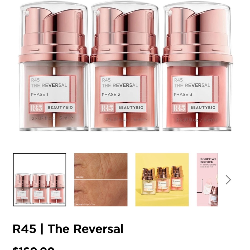 BeautyBio R45 The Reversal Skincare Set - Rose Gold